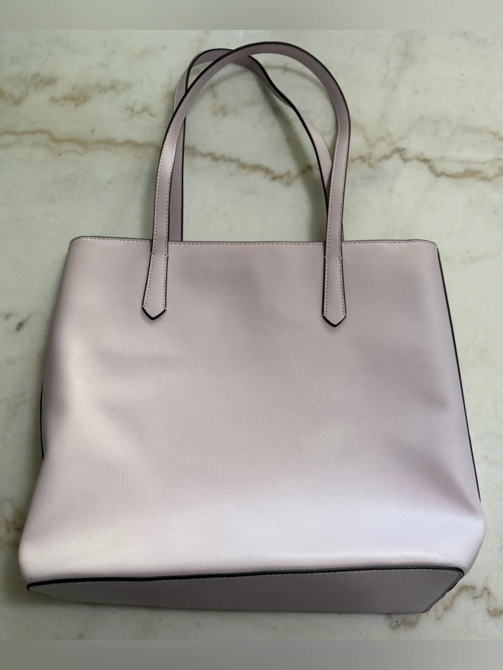 Kate Spade Daily Tote Bag Light Pink Saffiano Leather Large Front Slip Pocket